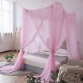 Mosquito Net Bedroom Luxurious Four-Door Fit King and Queen Double Beds Netting Elegant Green Netting Bedroom Decor Canopy.
