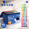 Marker pen 48 colors double-ended oily watercolor pen genuine set primary school art children's special opaque. 