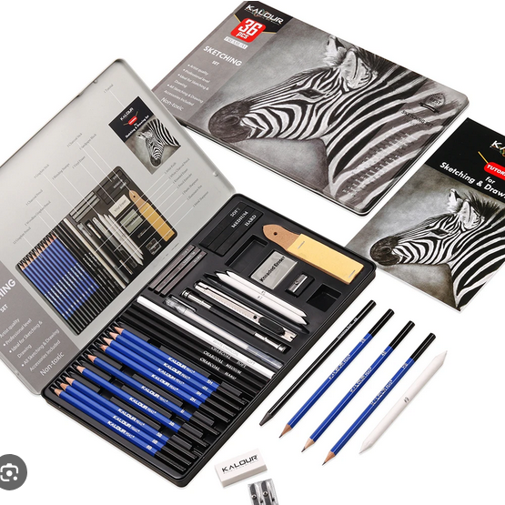 KALOUR%20PDAS%20Drawing%20Sketching%20Pencil%20Set,%2036%20Pro%20Art%20Pencil%20Kit,%2012%20Graphite%20Pencils%20(8B-5H),%20Black%20&%20White%20Charcoal%20Pencils,%20Charcoal%20Sticks,%20Stumps,%20Eraser,%20Sharpener,%20Tutorial,%20Art%20Supplies%20-%20Image%205