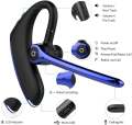 ARMICO Bluetooth Headset Wireless Earpiece V5.0 Dual Mic ENC Noise Cancelling Earphone Built-in 2Mic 16Hrs Hands-Free Calling for Driving Business Office Trucker with Universal Cell Phones. 