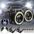2.5'' 15W Car White COB LED Projector Angel Eyes Blue Ring DRL Fog Light Lamp. 