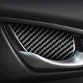 Car Carbon Fiber Door Wrist Trim Inner Door Handle Decoration Cover. 