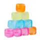 10 Pcs PE Reu Cubes Colorful Chilling Squares Stones Filled With Pure Water Non Diluting Ice Cubes Easy To Chill Beverage. 