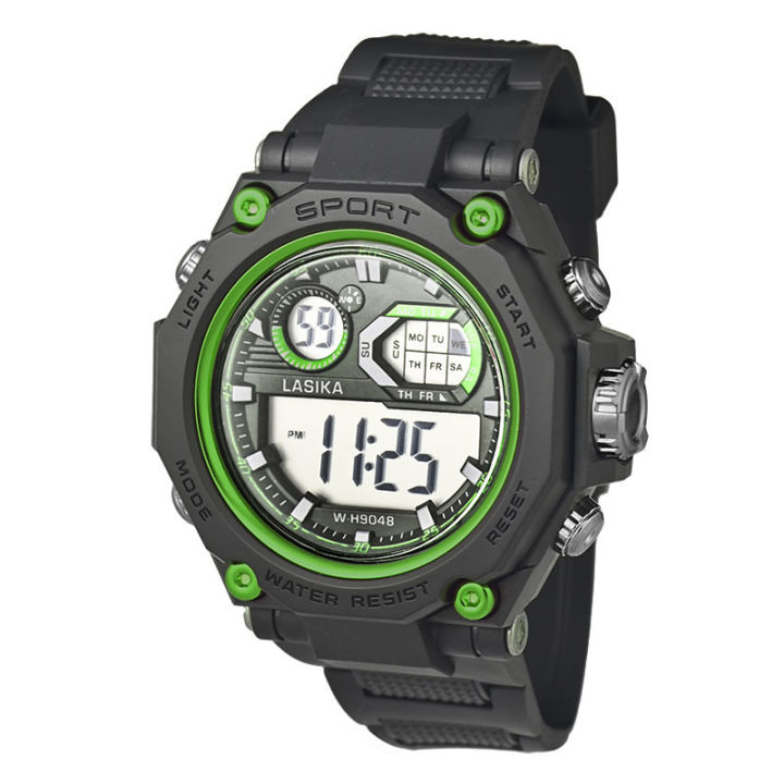 Lasika W-H9048 Series Water Resistance Digital Watch , Sports Watch For Men Belt Black - Sports Watch