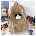School bag female college student japanese minimalist style solid color simple versatile trend high school student backpack wholesale backpack. 