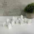 3D Nordic Style Small House Silicone Mold 12-hole House Candle Molds Mini Houses Plaster Concrete Cement Mould Aroma Soap Molds.