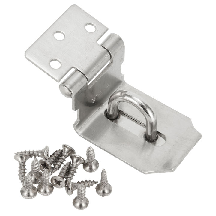 Stainless%20Steel%20Hasp%2090%20Degree%20Shed%20Latch%20Security%20Padlock%20Anti-Theft%20Door%20Latch%20Lock%20Hasp%203/4/5%20Inch%20With%20Staple%20Home%20Hardware%20-%20Image%205