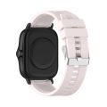 Watch Strap For Amazfit GTS 2e / GTS 2 20mm Silicone Watch Band with Silver Buckle.
