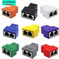 1 to 1 2 Way Dual Female Ports LAN Ethernet Network Cable Splitter Adapter RJ45 Female Splitter Socket Connector Adapter For PC. 