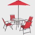 Mainstays Albany Lane 6 Piece Outdoor Patio Dining Set Garden Outdoor Furniture Set Patio Chair Table Umbrella. 