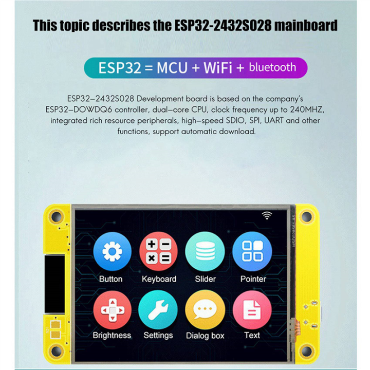 ARELENE%202X%20ESP32%20Development%20Board%20WiFi%20Bluetooth%202.8%20Inch%20240X320%20Smart%20Display%20TFT%20Module%20Touch%20Screen%20-%20Image%203