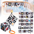 Black and White High Contrast Soft Cloth Book Baby Newborn Sensory Toys. 