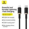Baseus USB C Cable for iP 12 13 20W PD (2M) Fast Charge USB C to Lighting. 