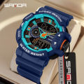 SANDA Youth Colorful Cool Sports Waterproof Personalized Digital LED Men Watch Gift Tiktok Same Style SD3310. 