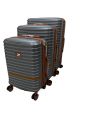 The Voyager Hardshell Spinner Luggage- Gray & Terracotta. 