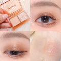 Two Colors Eyeshadow Palette Glitter Rose Pink Earth Color Shimmer Eye Shadow Long-lasting Natural Daily Makeup Tool.