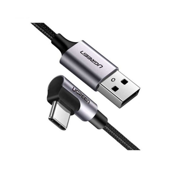Ugreen%20Right%20Angle%20Usb-A%20To%20Usb-C%20Cable%202M%20(Model%20-%20Us284P/N%20-%2050942)%20-%20Space%20Gray%20-%20Connect%20Devices%20With%20Precision%20Using%20Ugreen%20-%20Image%202