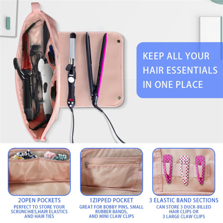 Hair%20Tool%20Travel%20Bag%20Curling%20Iron%20Hair%20Straightener%202-In-1%20Hot%20Tool%20Travel%20Box%20Storage%20Bag,Black%20Durable%20Easy%20Install%20Easy%20to%20Use%20-%20Image%208