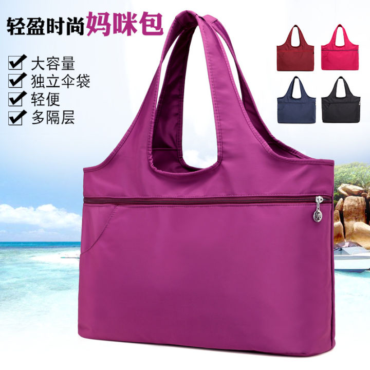 Nylon cloth big bag 2023 summer new shoulder bag cross-border trend large capacity shopping handbag casual women's bag
