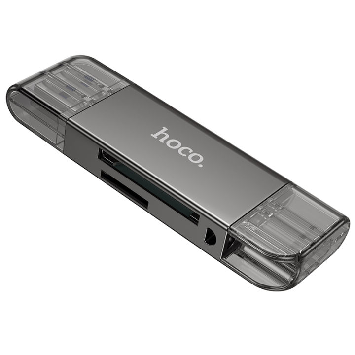 Hoco%20HB39%202%20in%201%20%20USB/Type-C%203.0%20High-Speed%20Card%20Reader%20With%20Tf/SD%20Dual%20Card%20Slot%20-%20Image%204