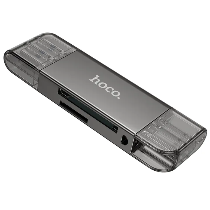 Hoco%20HB39%202%20in%201%20%20USB/Type-C%203.0%20High-Speed%20Card%20Reader%20With%20Tf/SD%20Dual%20Card%20Slot%20-%20Image%204