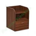 Max Bed Side Table Engineered Wood MDF Laminated Board Nightstand Table Classic With 1 locker Drawer 18/16''.