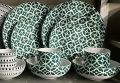 24 Pieces Ariane Dinner Set GREEN Design. 