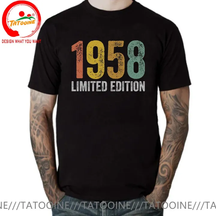 Retro Classic Birthday 1958 Limited Edition T-Shirt Vintage Grunge Legends Born in 1958 T-Shirts Men The Birth Of 1958 Tee Shirt