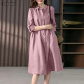 Women Causal Shirt Dress Women Long Sleeve Solid Dresses ZANZEA Fashion Lapel Neck Midi Vestidos Holiday Sundress Oversize.