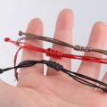 5Pcs 0.8mm Red Rope Braided Red Line Good Luck Rope Bracelet Female Adjustable Waxed Thread Women Gift Accessories.