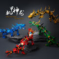 Compatible with  Ninja Flying Dragon Phantom Dragon Four Holy Beast Puzzle Assembled Building Block Toys Wholesale Boys and Children. 