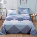 Yeahs Teui WOSTAR Geometry printed flat bed sheet set couple 2 people super cozy luxury double bed bedsheet single double queen king size.