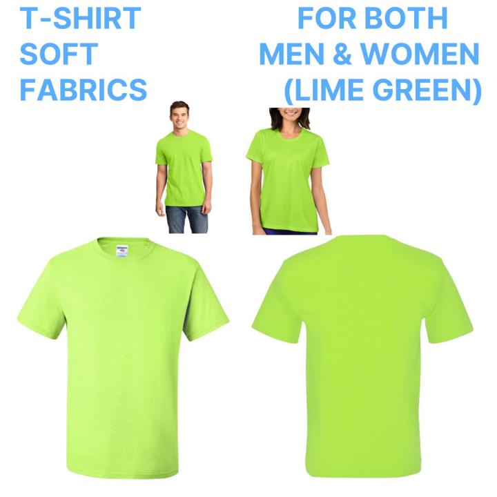 T-Shirt Soft & Comfortable Elastic Fabrics (For Both Men & Women) Lime Green