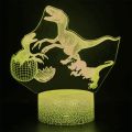 3D Dinosaur LED Night Light For Child Bedroom Decor 16 Chang Colour Touch Remote Control LED Table Desk Lamp Creative Gift 30.