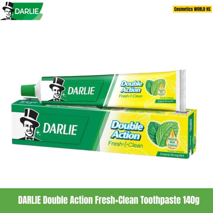 Darry Toothpaste DARLIE Toothpaste Double Action Fresh + Clean Original Strong Mint 140g ...