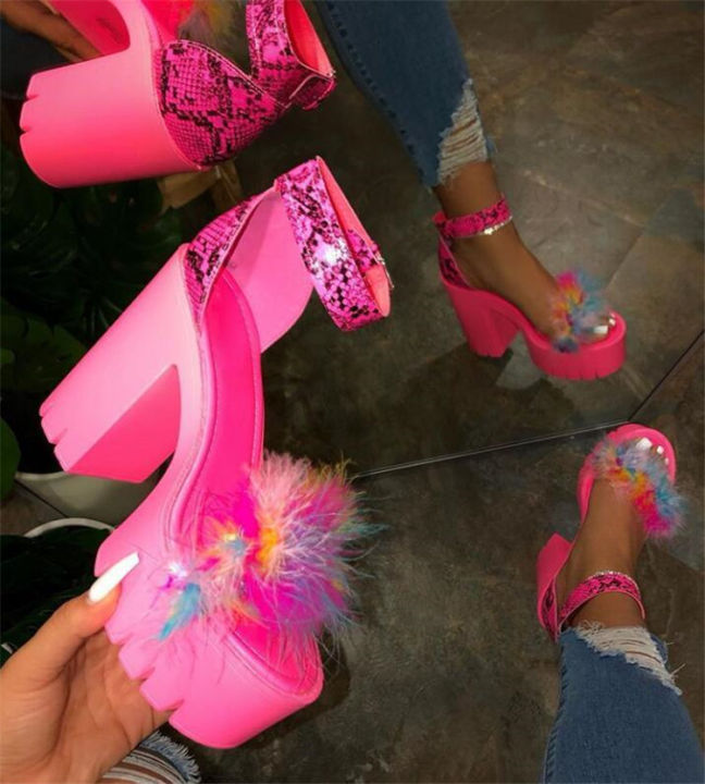 Platform%20Sandals%20for%20Women's%20Super%20High%20Heel%20Sandals%20Summer%20Ladies%20Open%20Toe%20Plush%20Embellished%20Woman%20Sandal%20Mujer%20Sandalias%20-%20Image%207