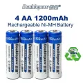 Doublepow AA R6 1.2V 1200mAh Ni-MH Rechargeable Battery 4 Piece.