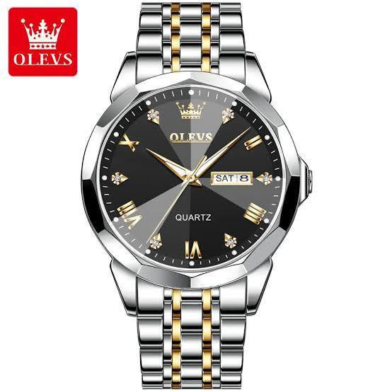 OLEVS%209931%20Quartz%20Watch%20for%20Men%20Solid%20Stainless%20Steel%20Strap%20Rhombus%20Design%20Fashion%20Wristwatch%20Men's%20Waterproof%20Watch%20-%20Image%203