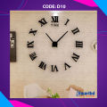 Clock / Wall Clock / Acrylic Mirror Wall Clock / Large 3D Frameless DIY Wall Clock. 