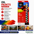 Mont Marte Oil Paint Set 12 Colors 12ml Tubes Multicolor Artist Painting Colors. 