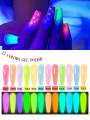 10ml Neon Fluorescent Night Light Nail Polish Gel, Uv Gel, Luminous Removable Semi-Permanent Polish, Nail Salon Diy Nail Art.