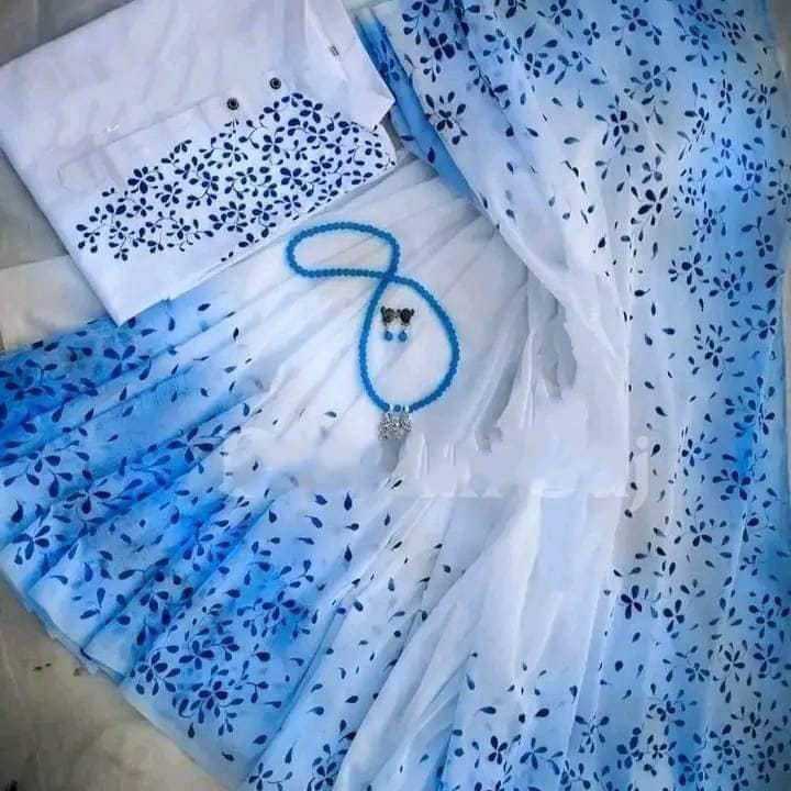 Stylish & fashionable New Matching best Hand Print /Coupple Dress/For Men & Women / Saree & Panjabi/ (Combo Set)) - Panjabi - Panjabi For Men