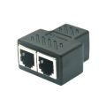 1pcs Rj11 6p6c 6p4c 6p2c Female To Female 1 To 2 Splitter Connection Telephone Coupter Cable.