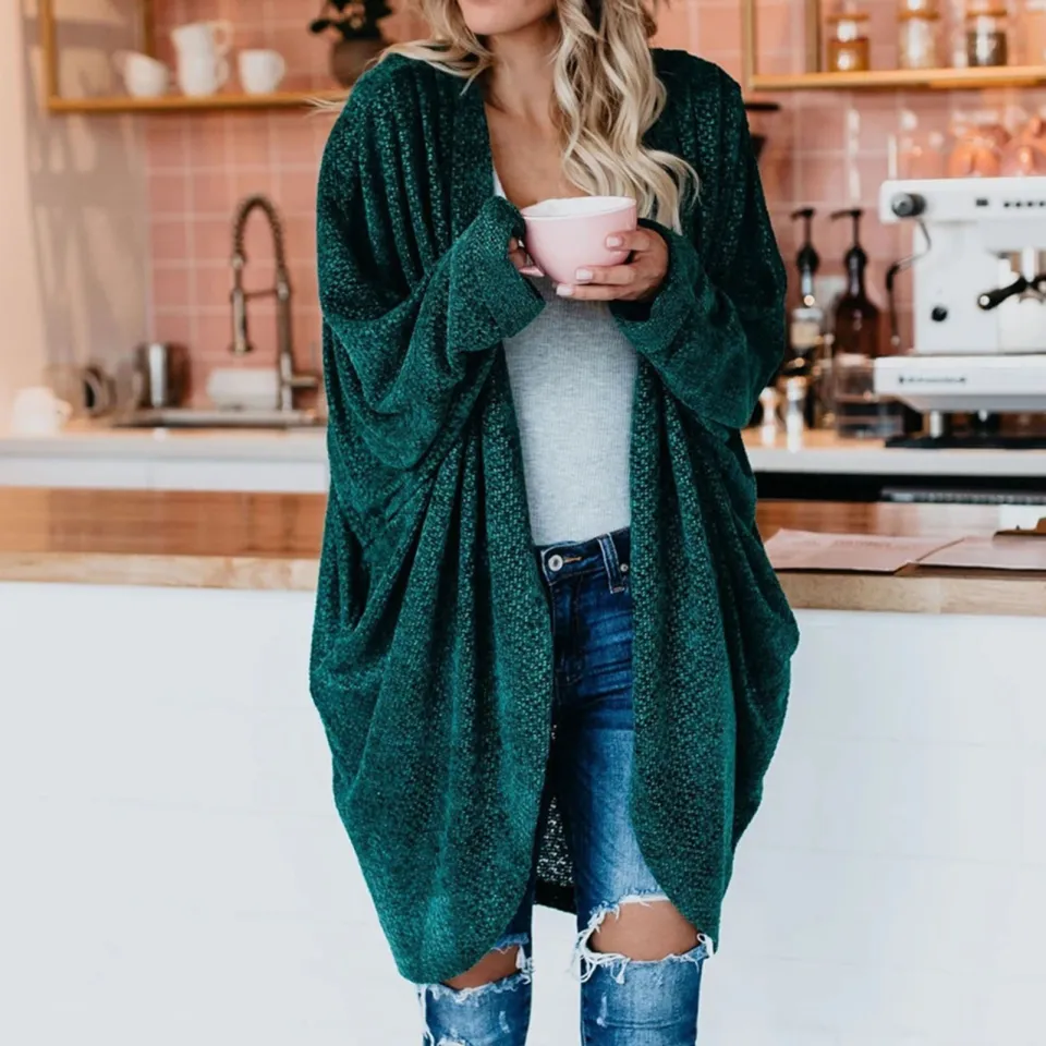 Big knitted cardigan hotsell