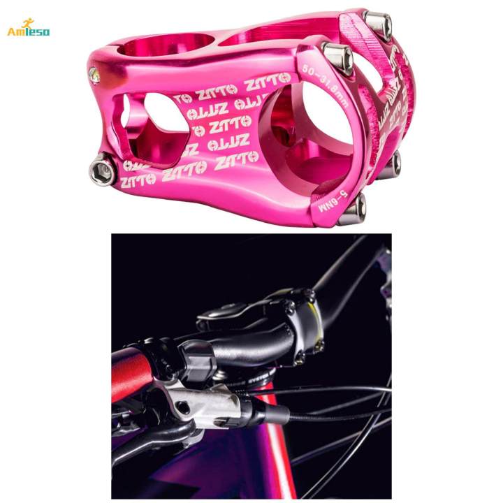 31.8mm Bike Stem Bicycle Short Stem High Strength Handlebars Riser for Mountain Bike Pink Daraz .bd