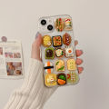 Japanese 3D Snack Food Epoxy Phone Case For iPhone 11 12 13 Prohappy Max X XR XS Max 7 8 Plus Funny Cute Clear Soft Back Cover Coque.