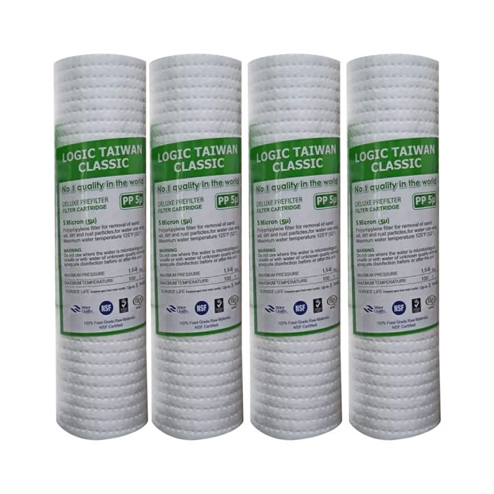 10" Logic Taiwan Classic Sediment Filter or PP Filter-100gm-4 Pcs