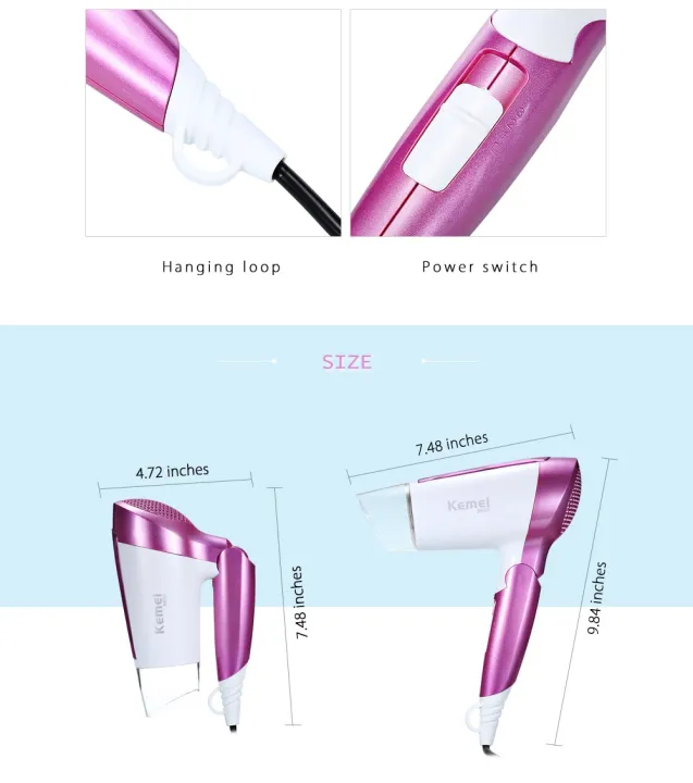 Kemey%20Km6833%20Cool%20And%20Hot%20%20Electric%20Foldable%20Hair%20Dryer%20For%20Women%20-%20Hair%20Dryer%20-%20Image%204