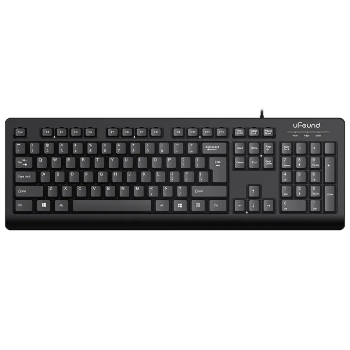 uFound%20U-70%20Wired%20Business%20Office%20Keyboard%20106-key%20USB%20Powered%20Keyboard%20Low%20Decibel%20Keys%20for%20Home/Office%20Black%20-%20Image%202