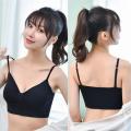 ice silk seamless bra Thin bra padded bra wireless bra Beautiful Back underwire Brassiere Smooth Bra Black bra. 